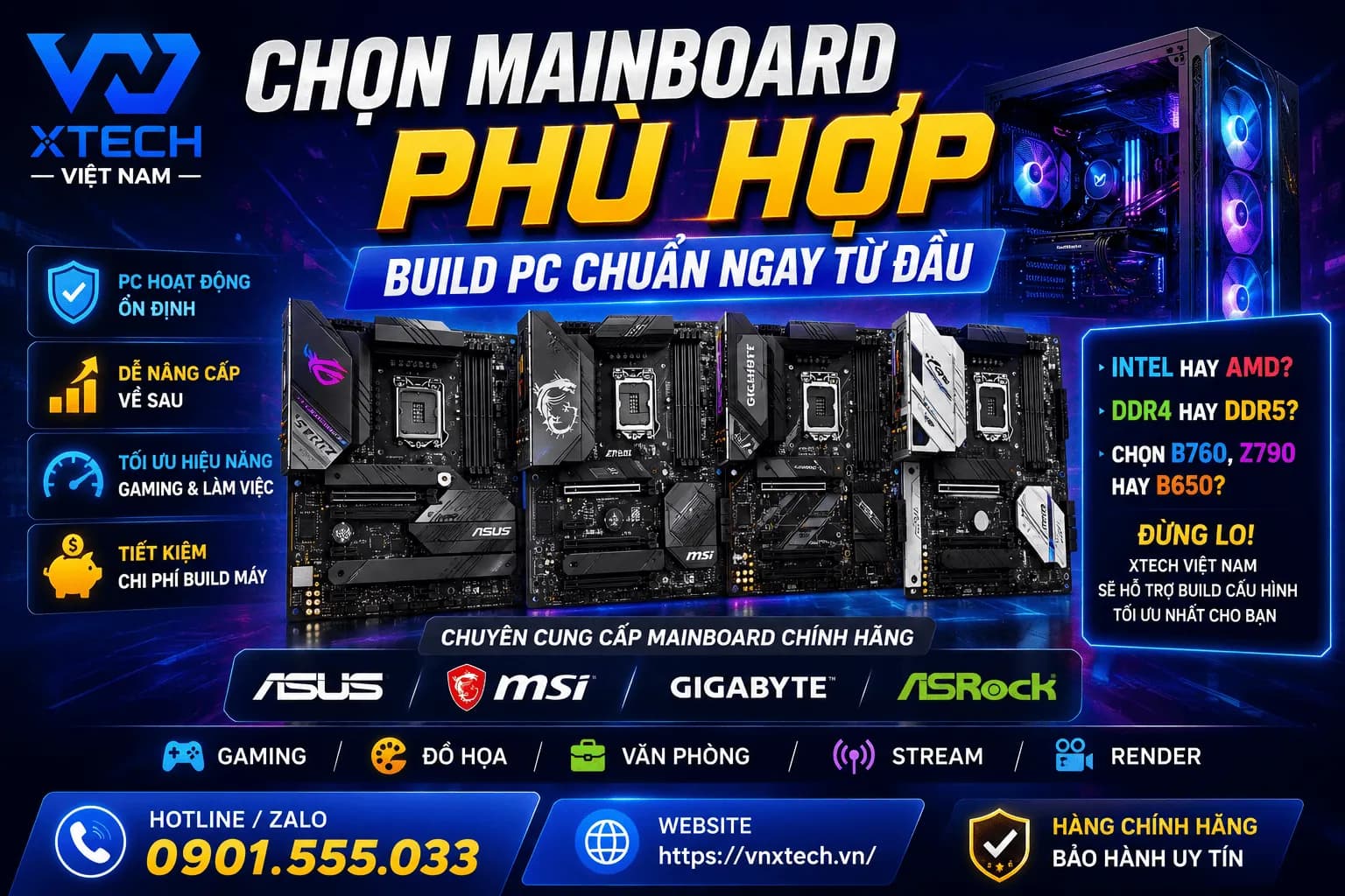 🔥 CHỌN MAINBOARD PHÙ HỢP – BUILD PC CHUẨN NGAY TỪ ĐẦU 🔥 — ảnh đại diện