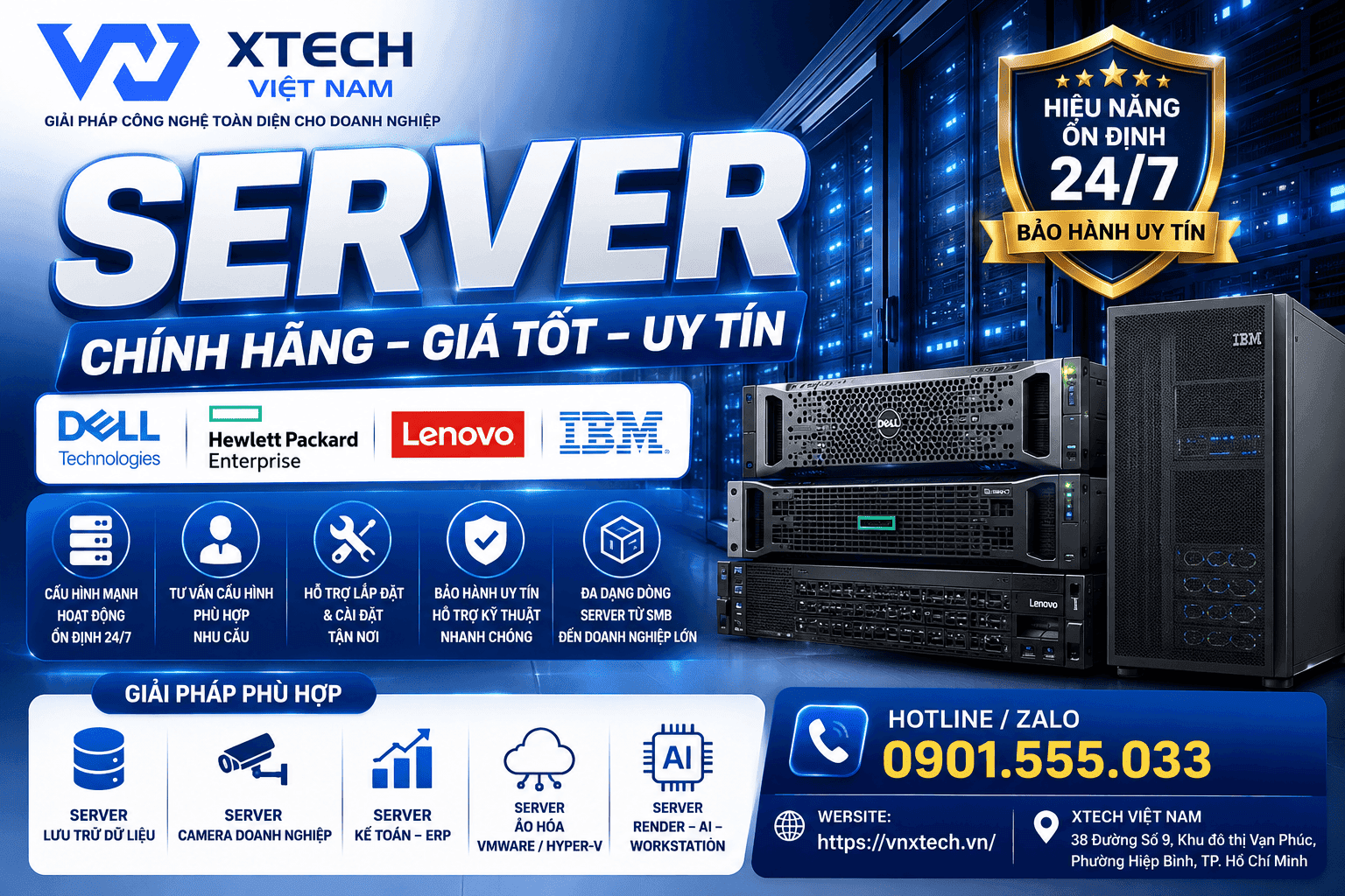 XTECH VIỆT NAM – Chuyên Cung Cấp Server Dell, HPE, Lenovo, IBM Chính Hãng Giá Tốt — ảnh đại diện