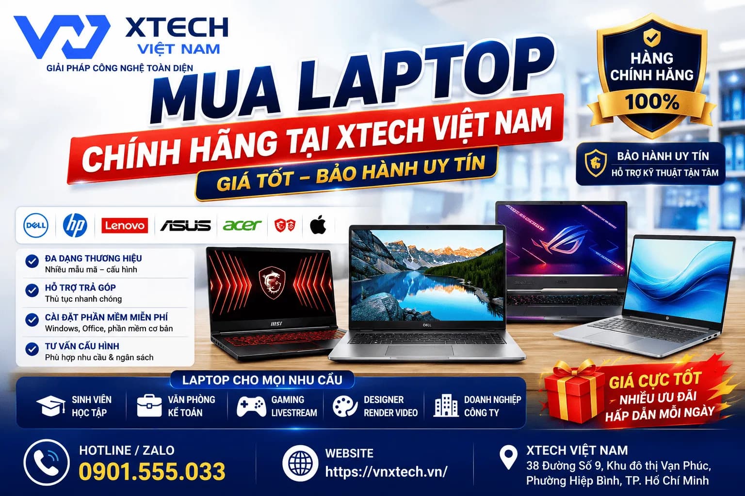 🔥 Mua Laptop Chính Hãng Tại XTECH VIỆT NAM – Giá Tốt, Bảo Hành Uy Tín 🔥 — ảnh đại diện