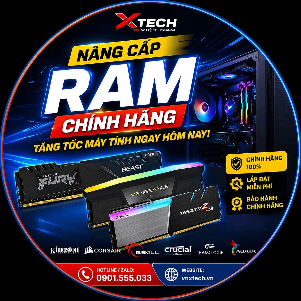 Nâng Cấp RAM Chính Hãng – Giải Pháp Tăng Tốc Máy Tính Hiệu Quả Và Tiết Kiệm Tại XTECH Việt Nam — ảnh đại diện