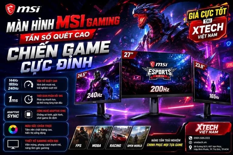 🔥 MÀN HÌNH MSI GAMING – TẦN SỐ QUÉT CAO, CHIẾN GAME CỰC ĐỈNH 🔥 — ảnh đại diện