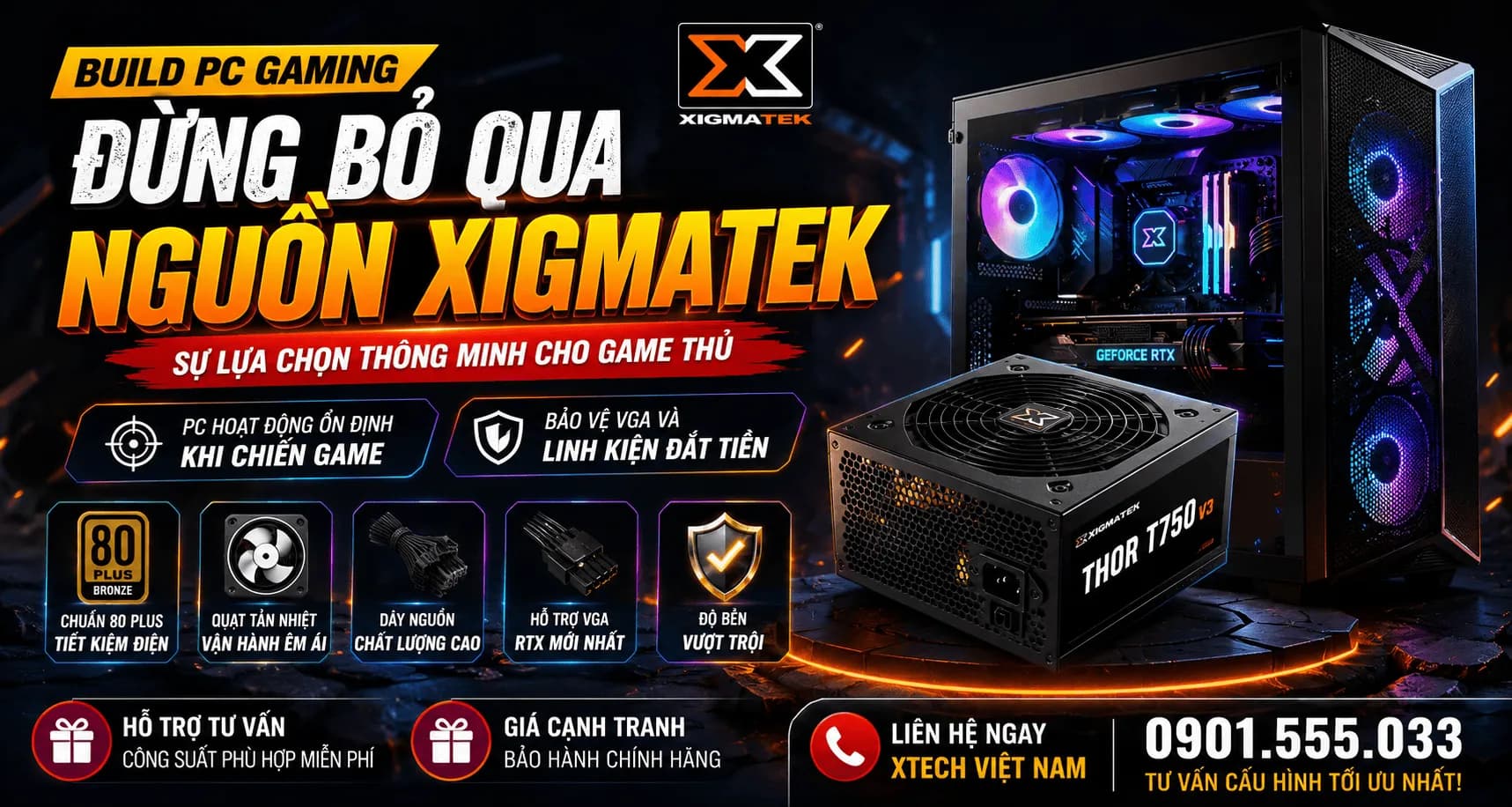 BUILD PC GAMING – ĐỪNG BỎ QUA NGUỒN XIGMATEK: YẾU TỐ QUAN TRỌNG GIÚP HỆ THỐNG HOẠT ĐỘNG ỔN ĐỊNH VÀ BỀN BỈ — ảnh đại diện