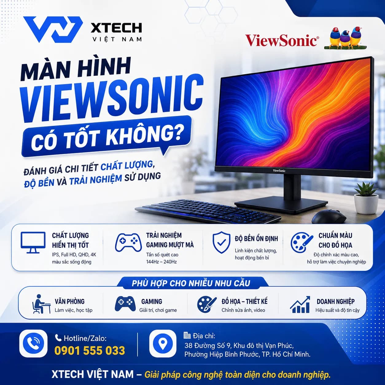 Màn hình ViewSonic có tốt không? Đánh giá chi tiết chất lượng, độ bền và trải nghiệm sử dụng — ảnh đại diện