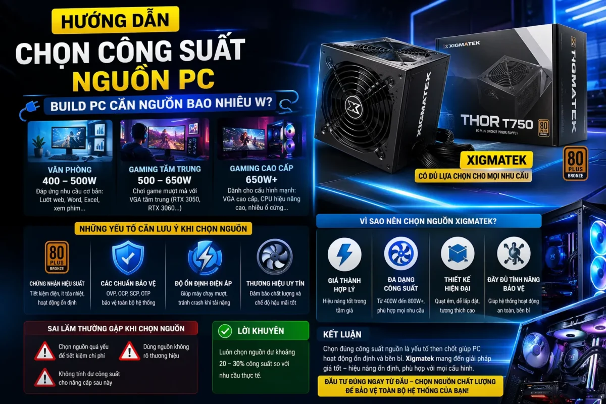 BUILD PC GAMING – ĐỪNG BỎ QUA NGUỒN XIGMATEK: YẾU TỐ QUAN TRỌNG GIÚP HỆ THỐNG HOẠT ĐỘNG ỔN ĐỊNH VÀ BỀN BỈ — hình minh họa 5