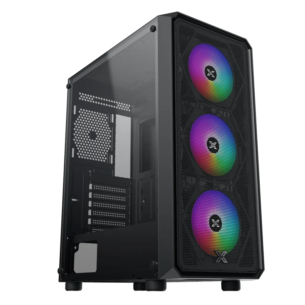 Case Xigmatek DUO X 3F (ATX, 3 fan LED, Đen) – EN49002 (Hỗ trợ main Dual CPU)