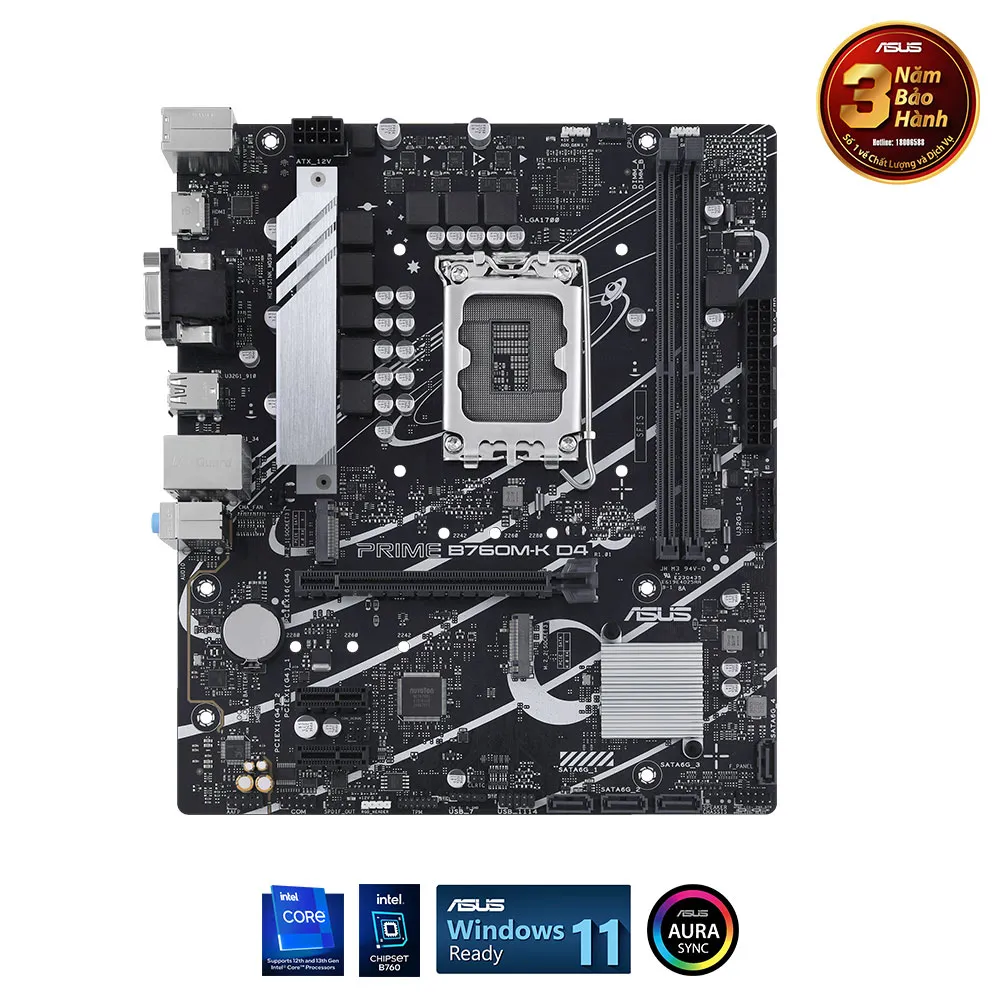 Mainboard Asus PRIME B760M-K D4 - Ảnh 2