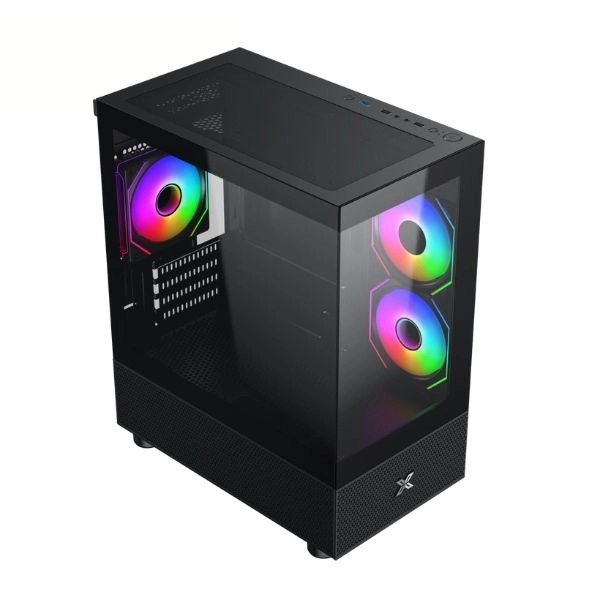 Case Xigmatek Alphard M 3IF (3 Fan)_EN48814 (mATX/Mid Tower/3 Fan Vô Cực) Màu Đen - Ảnh 2