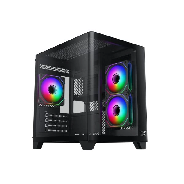 Case Xigmatek Gaming Pano M Nano 3IF_EN49347 (MATX, Case Bể Cá Màu Đen )