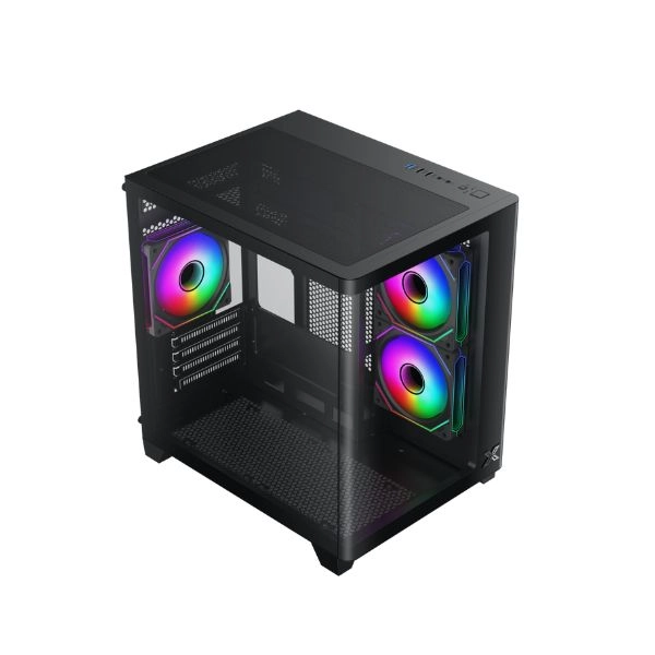 Case Xigmatek Gaming Pano M Nano 3IF_EN49347 (MATX, Case Bể Cá Màu Đen ) - Ảnh 2