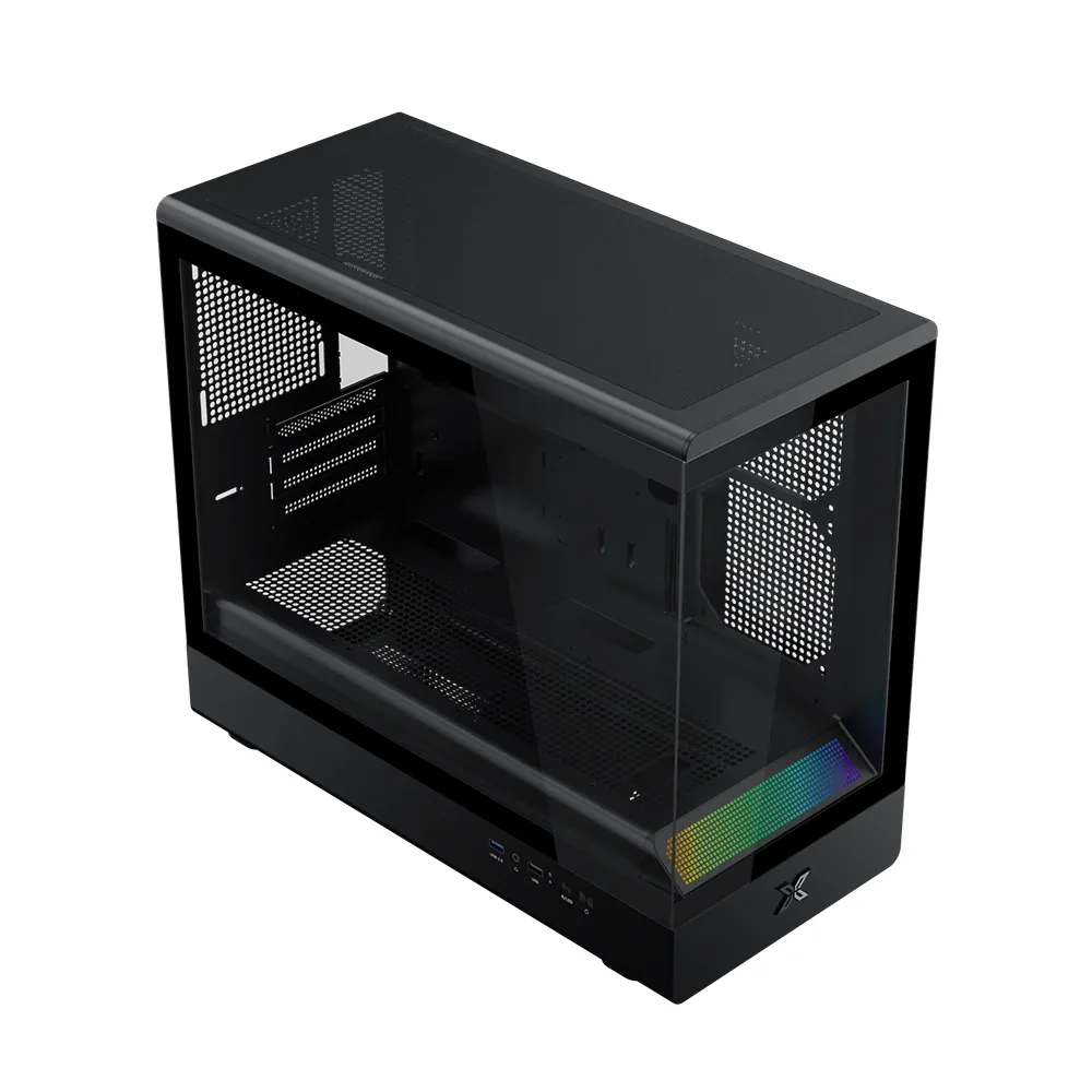 Case Xigmatek Pura ML (No Fan)_EN48463 (MATX, Màu Đen, Kính Cường Lực) - Ảnh 2