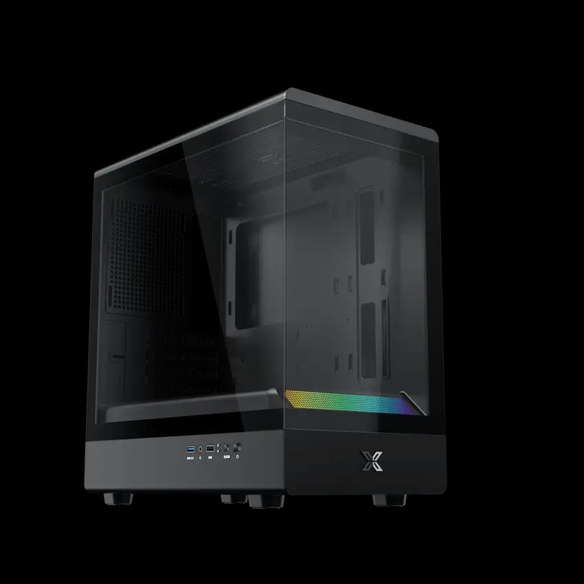 Case Xigmatek Pura MS (No Fan)_EN48487 (MATX, Màu Đen, Kính Cường Lực) - Ảnh 2