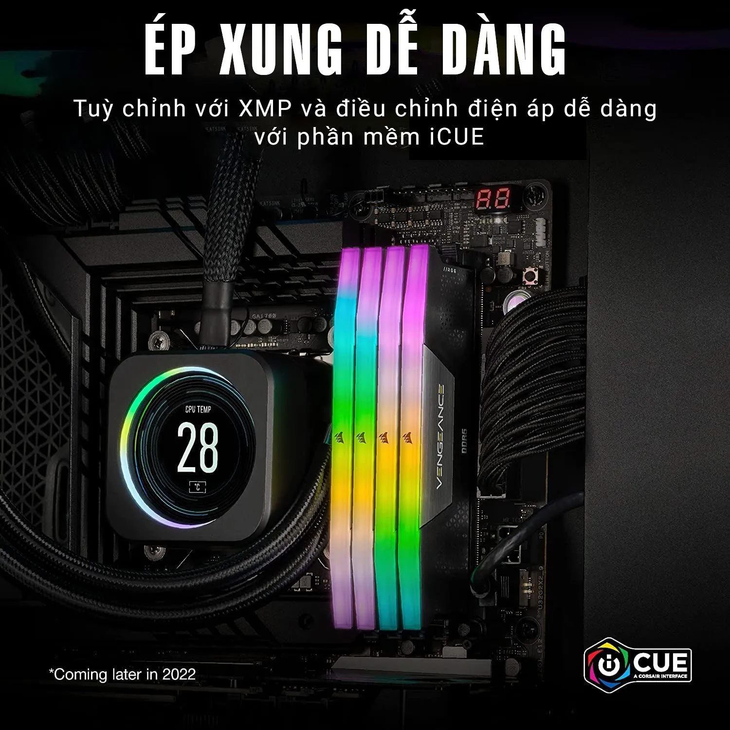 Ram Corsair 16GB 6000Mhz DDR5 Vengeance RGB Grey Heatspreader(CMH16GX5M1E6000Z36) - Ảnh 5