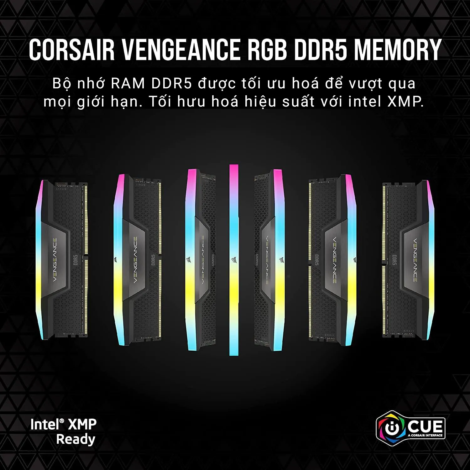Ram Corsair 16GB 6000Mhz DDR5 Vengeance RGB Grey Heatspreader(CMH16GX5M1E6000Z36) - Ảnh 3